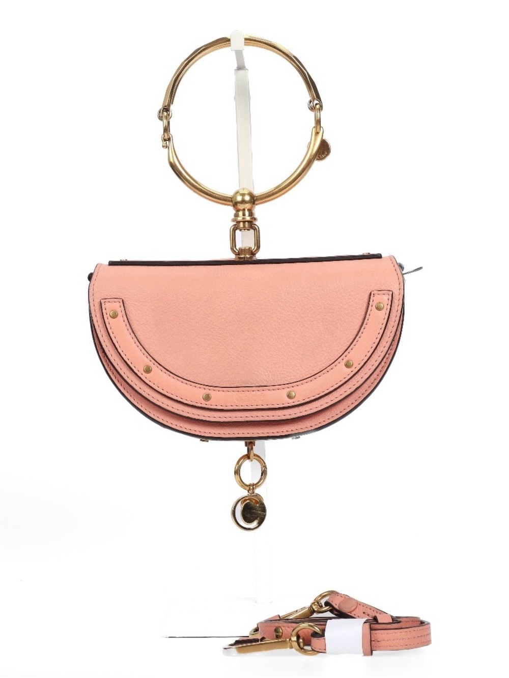 Chloe Nile Half-Moon Crossbody Bag with Gold Hardware